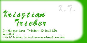 krisztian trieber business card